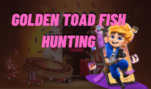 Golden toad fish hunting